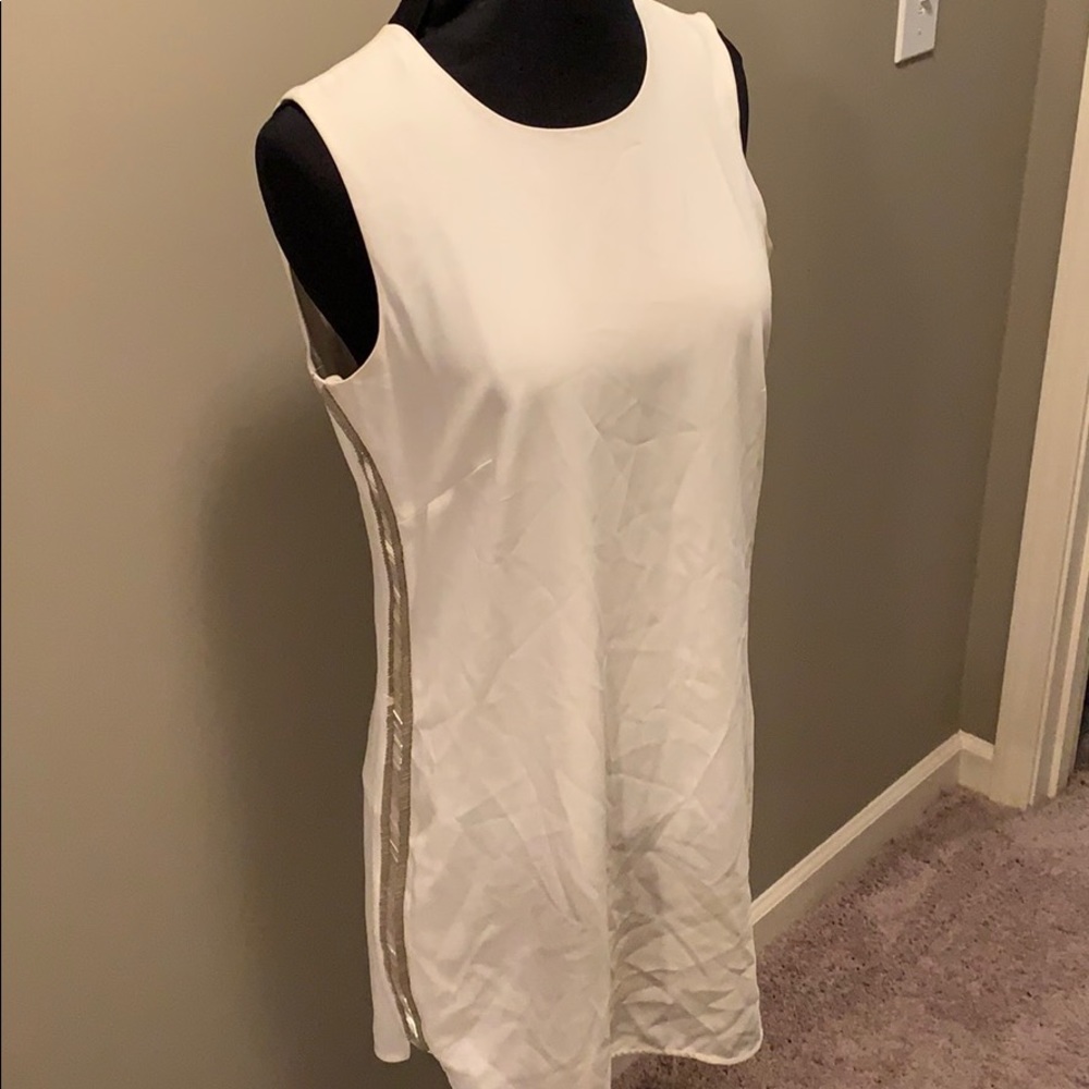 BCBG detailed white dress